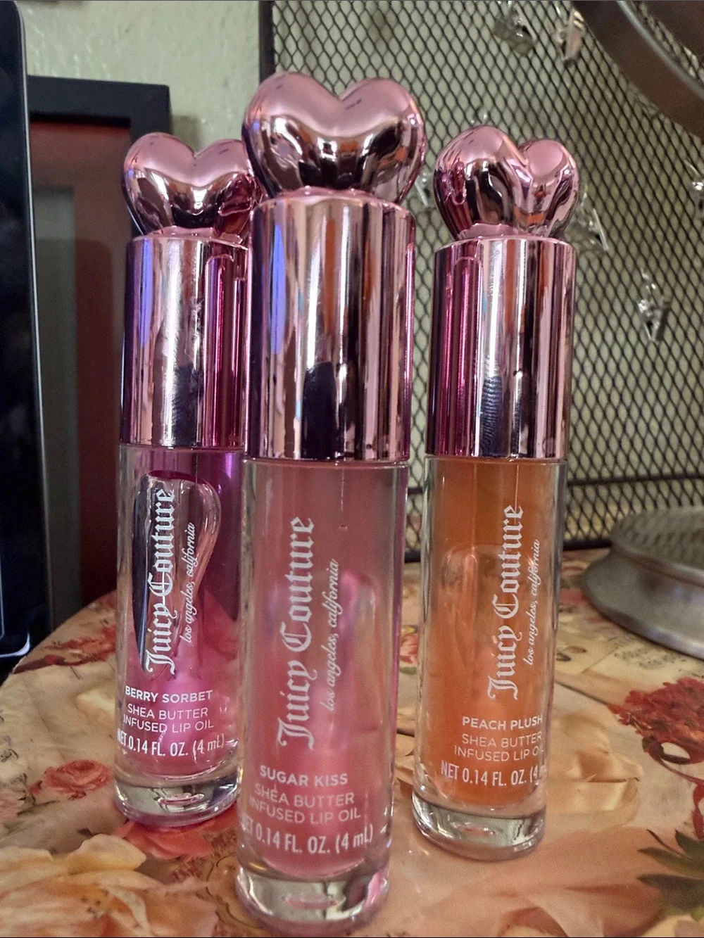 Juicy Couture Lip Oil Trio - Pink & Peach Shades